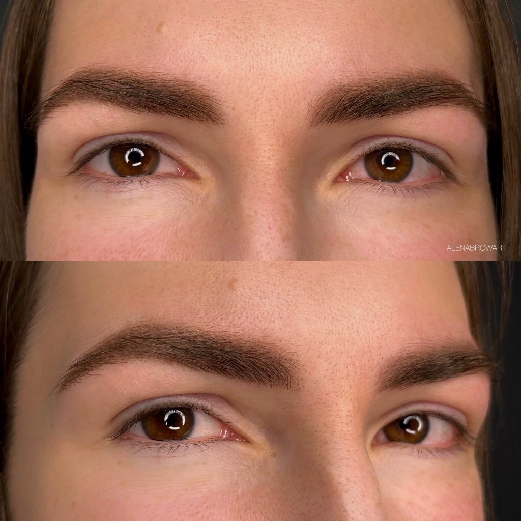 powder brows semi-permanent makeup