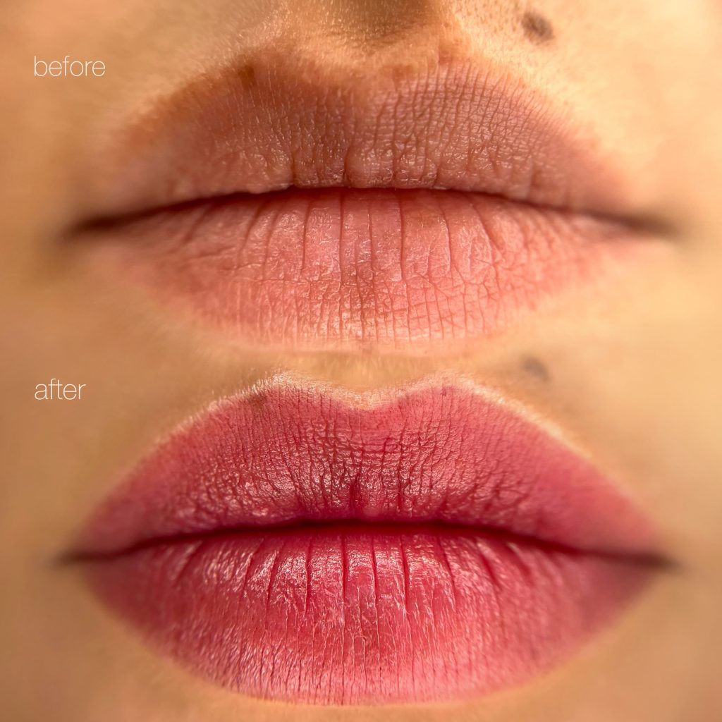 Lip blush semi-permanent makeup